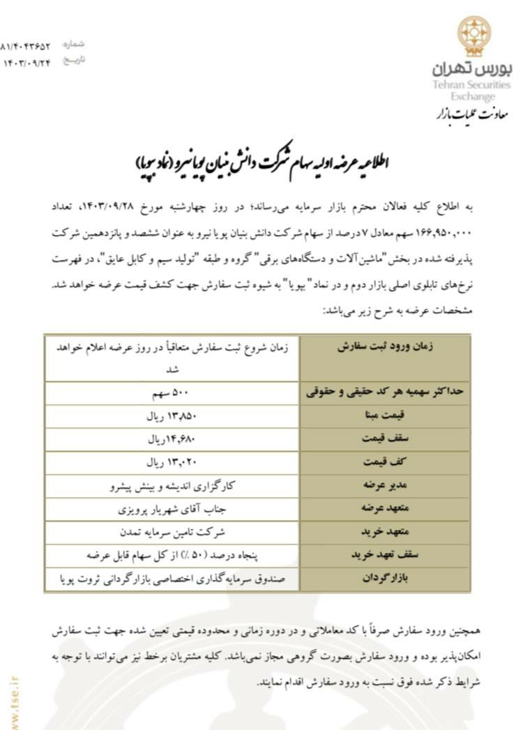 عرضه اولیه 