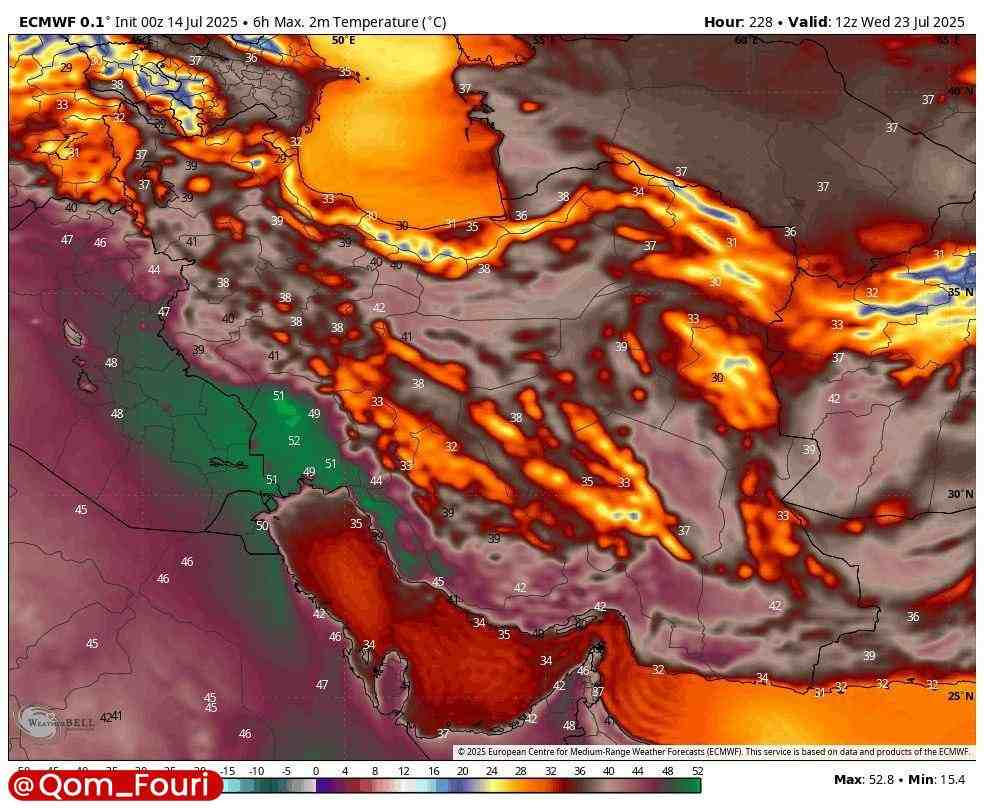 هشدار گرمازدگی برای هفته آینده