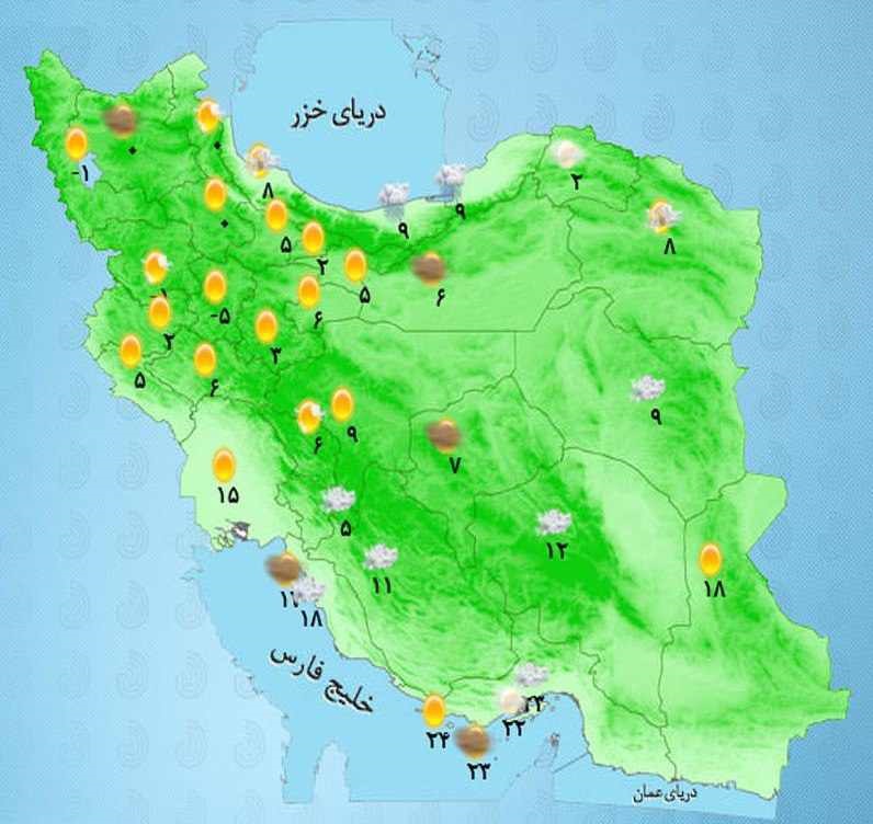 هواشناسی هفته : فعالیت سامانه بارشی از غرب تا شرق کشور