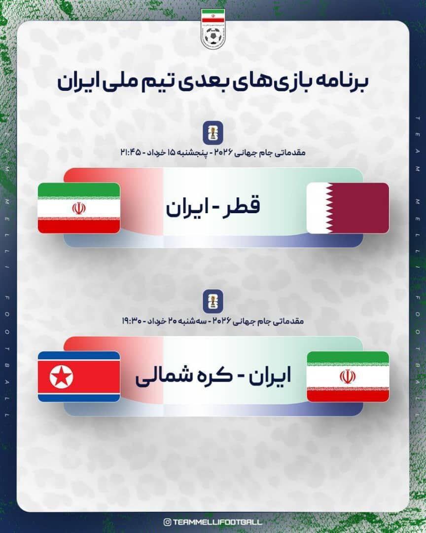 برنامه بازی‌های تیم ملی در مرحله انتخابی جام جهانی