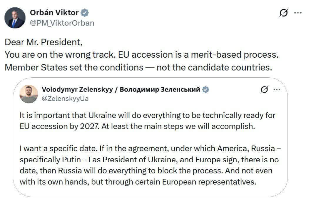 واکنش تند نخست‌وزیر مجارستان به درخواست زلنسکی برای پیوستن به اتحادیه اروپا 