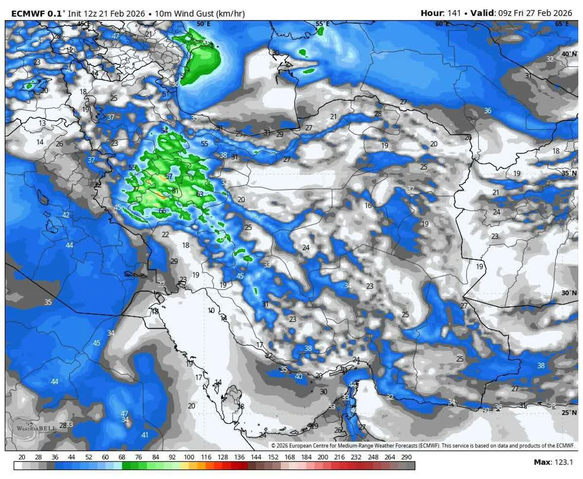 تندبادهای شدید به ایران بازمیگردد