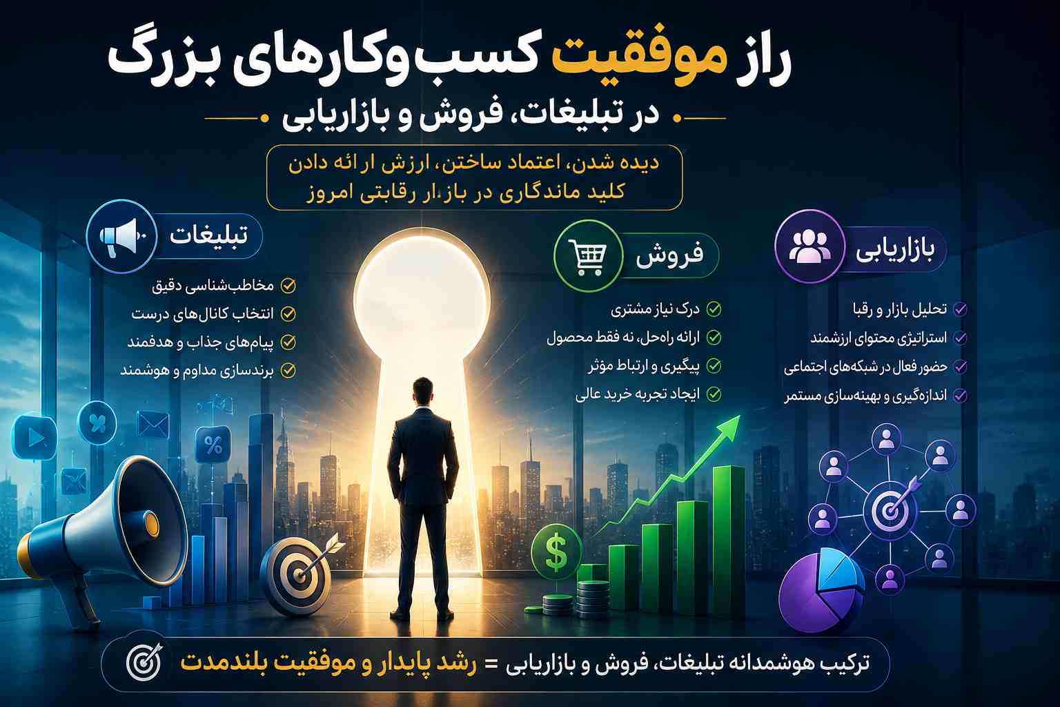راز موفقیت کسب‌وکارهای بزرگ در تبلیغات، فروش و بازاریابی چیست؟