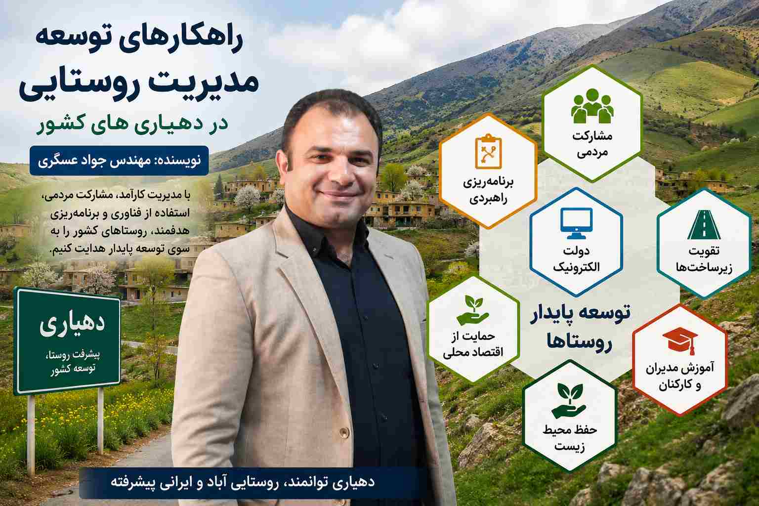 مهندس جواد عسکری : راهکارهای توسعه مدیریت روستایی در دهیاری‌های کشور